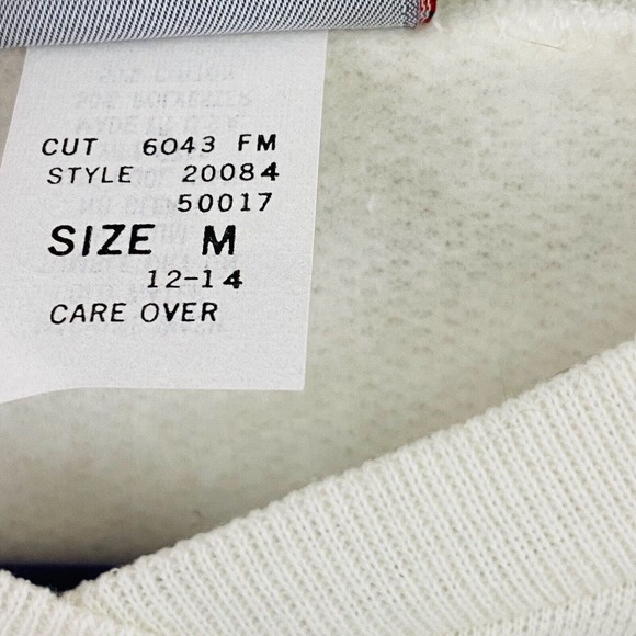 Vtg Womens M Raindeer Christmas Sweatshirt Santa Raining Reindeer Umbrella 1988 - Picture 11 of 12